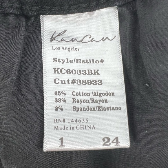 KanCan Black Cut Off Jean Shorts Size 24 Women’s - Picture 4 of 5